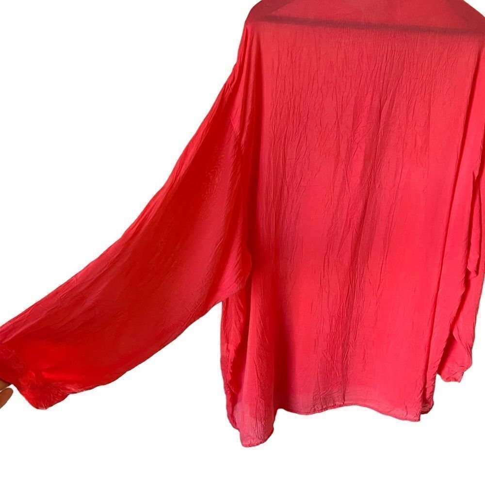 TIANELLO Tencel Velvet Pink Christiana Blouse - Picture 3 of 8
